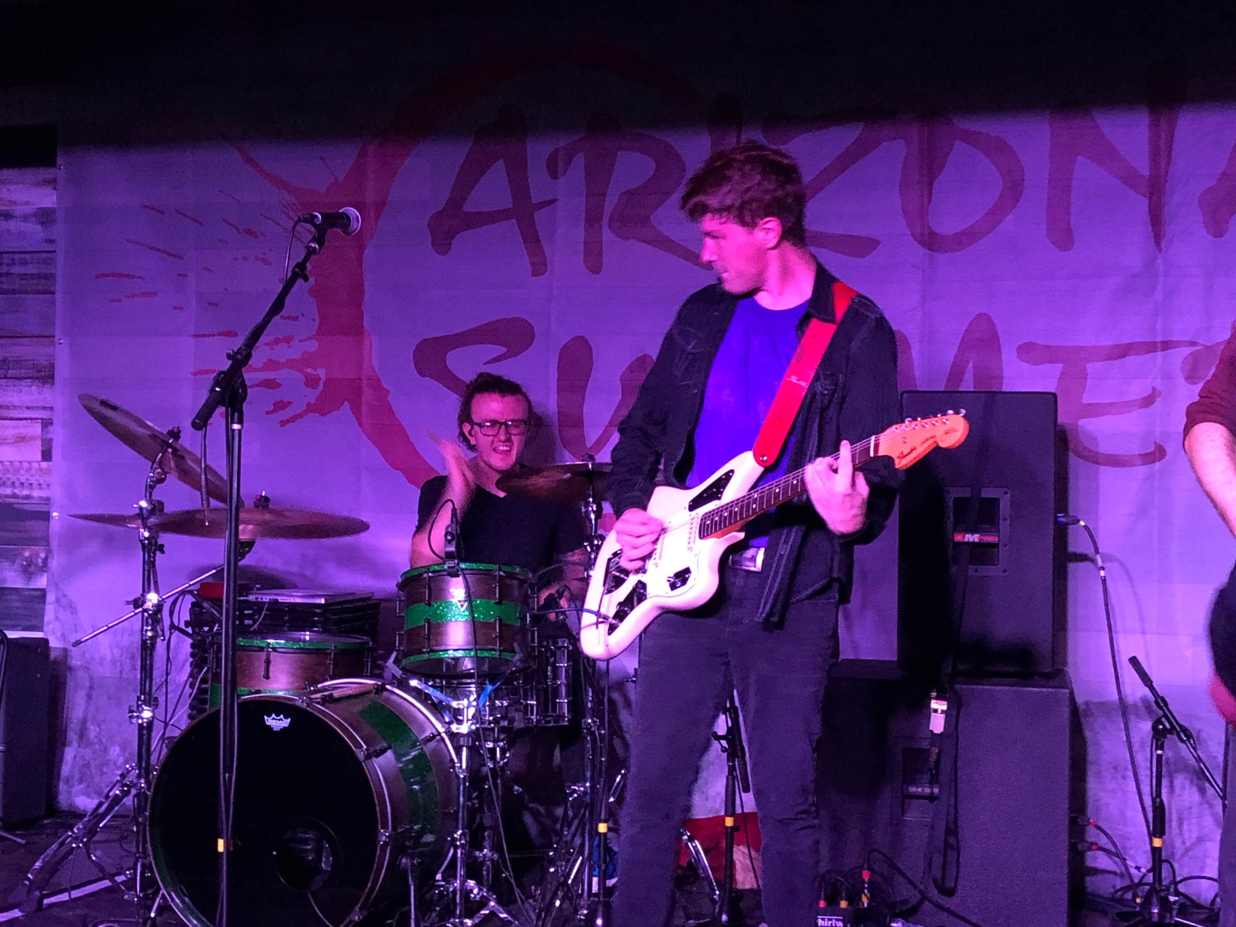 Chris Reiswig on stage in Scottsdale at the Temperatures Rise album debut party